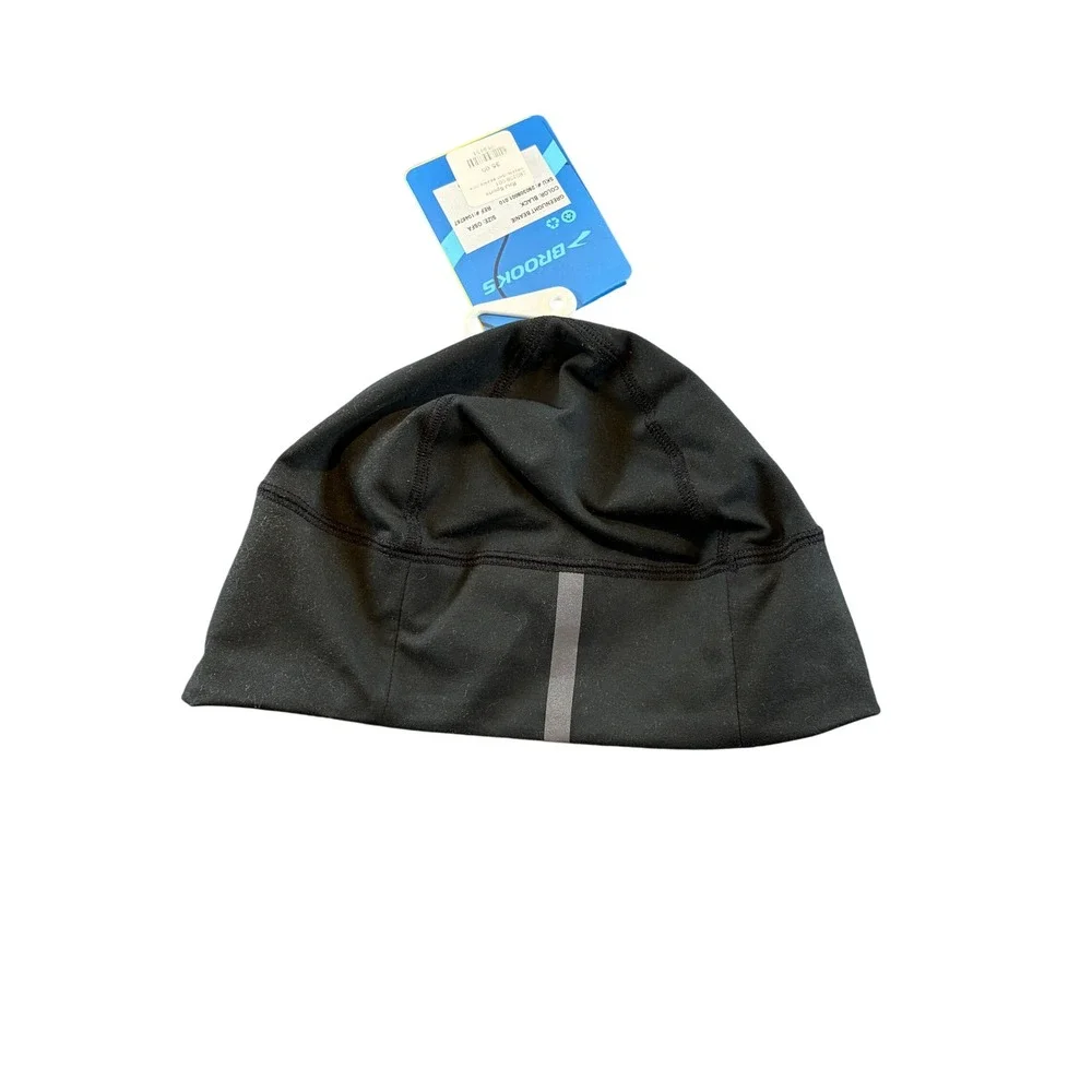 Brooks Greenlight Reversible Beanie Black Reflective Running Skull Cap 280388001